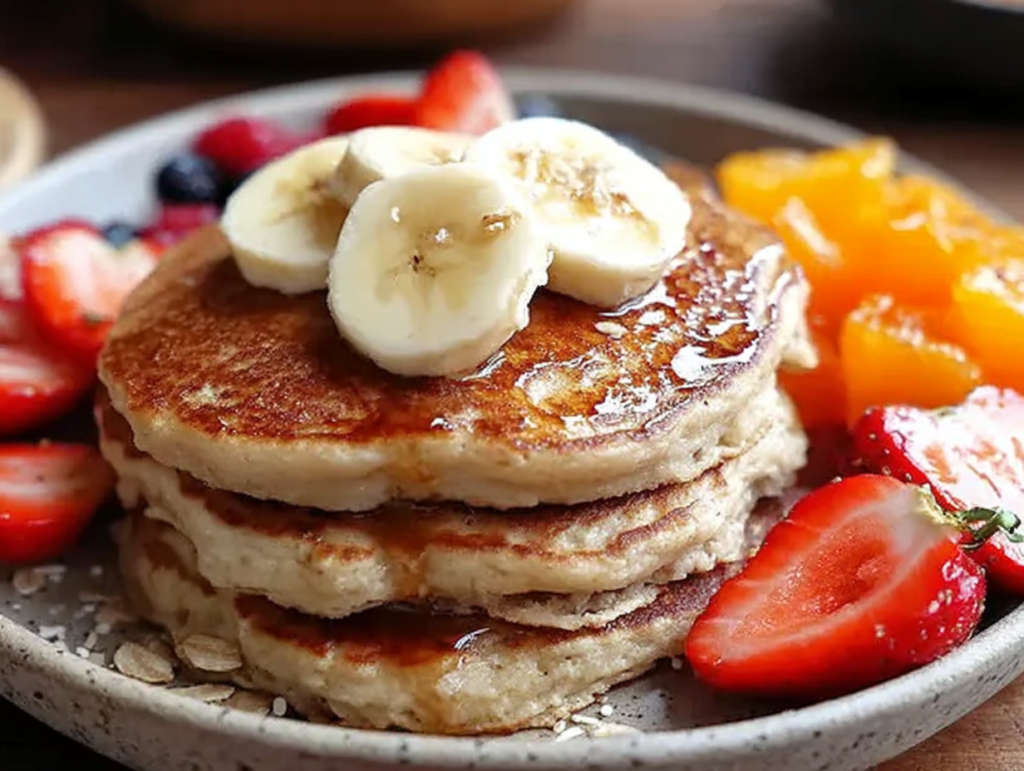 3 Ingredient Banana Oatmeal Pancakes Recipe
