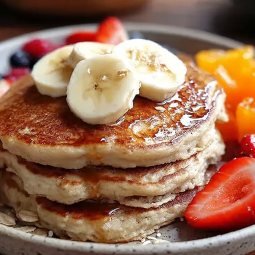 3 Ingredient Banana Oatmeal Pancakes Recipe