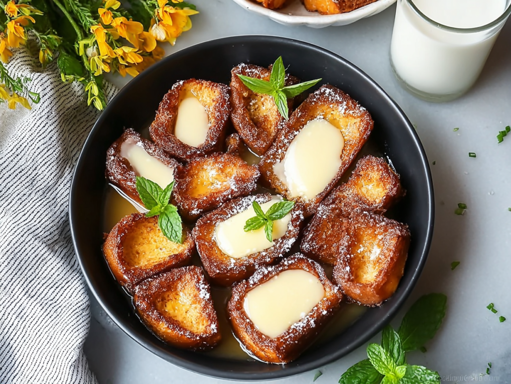 Cinnamon Roll French Toast Bites