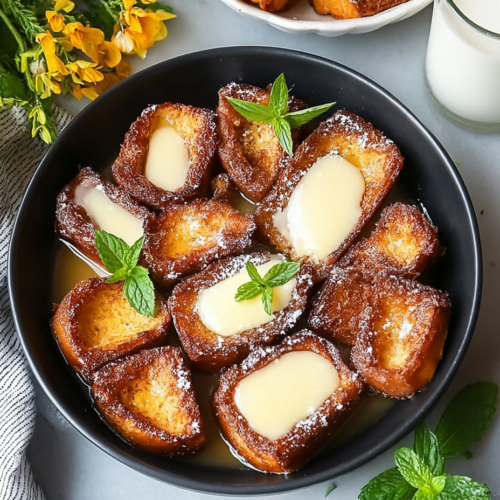 Cinnamon Roll French Toast Bites