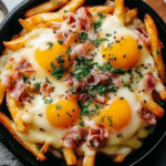 Breakfast Poutine with Hollandaise Sauce
