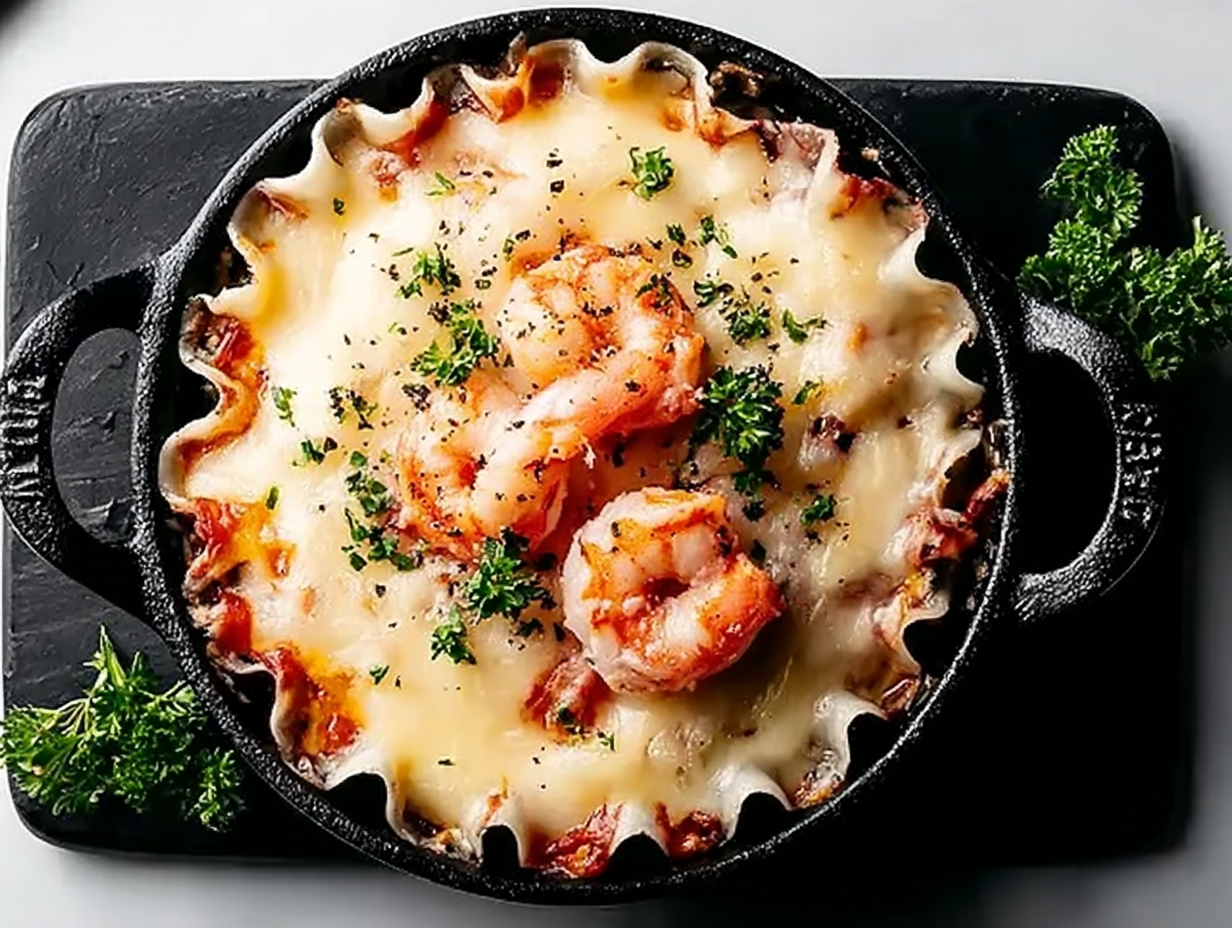 Seafood Lasagna with Lobster and Shrimp